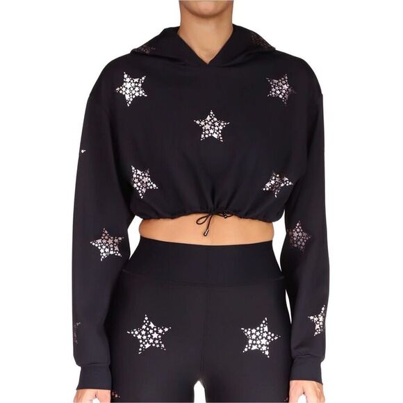 NWT Ultracor Nebula Star PYXIS Cropped Hoodie size M athletic yoga hipster - Picture 1 of 10